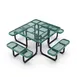 Flash Furniture SLF-EMS-46-GN-GG Creekside Outdoor Picnic Table, 46x46, Green Metal Mesh, Steel Frame 1 image