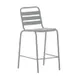 Flash Furniture TLH-015H-GG Commercial Silver Metal Indoor-Outdoor Bar Stool, Armless, Ladder Back 1 image