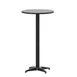 Flash Furniture TLH-059A-BK-GG Height Table, 23-1/4" Round Steel Top Fold, Black Aluminum Base, Glides, 45"H 1 image