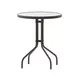 Flash Furniture TLH-070-1-BZ-GG Table, 23-3/4" Dia x 28" H, 5mm Tempered Glass Top, Black Metal Base, Glides 1 image