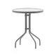 Flash Furniture TLH-070-1-SV-GG Bellamy Table, 23-3/4" Dia x 28" H Glass Top, Metal Base, Indoor/Outdoor 1 image
