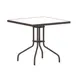 Flash Furniture TLH-073A-2-BZ-GG Patio Table, Square 31.5" x 31.5" x 28" Bronze, 5mm Tempered Glass Top, Base 1 image