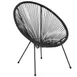 Flash Furniture TLH-094-BLACK-GG Valencia Comfort Lounge Chair, Steel Frame, Black, Bungee Cord, Glides 1 image