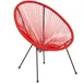 Flash Furniture TLH-094-RED-GG - Comfort Outdoor Chair, Steel Frame, Red, Bungee Cord, Plastic Floor Glides 1 image