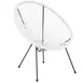 Flash Furniture TLH-094-WHITE-GG - Oval Lounge Chair, Steel Frame, White Finish, Bungee Cord, Floor Glides 1 image