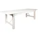 Flash Furniture XA-F-108X40-WH-GG Hercules Series Folding Rustic Farm Table, 108"W x 40"D x 30"H, 7/8" Thick Solid Pine Plank Top, Antique White 1 image
