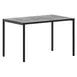 Flash Furniture XU-DG-UH3048-GY-GG Patio Table, 30" H x 48" W x 30" D, 300 lbs, Teak Top, Steel Frame 1 image