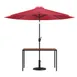 Flash Furniture XU-DG-UH3048-UB19BRD-GG Table Set 48" W x 30" D Teak Top Umbrella Hole Frame Umbrella Kit 30"H 1 image