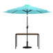 Flash Furniture XU-DG-UH3048-UB19BTL-GG Table Set 48" W x 30" D Teak Top, 30" H Frame, Hole, Umbrella & Base 1 image