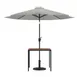Flash Furniture XU-DG-UH8100-UB19BGY-GG Table Set, 35" Square Teak Top, Umbrella Hole, Umbrella Set, 30" H 1 image