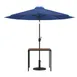 Flash Furniture XU-DG-UH8100-UB19BNV-GG Table Set, 35" Teak Top, Steel Frame, 30" x 35", Navy Umbrella & Base 1 image