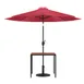 Flash Furniture XU-DG-UH8100-UB19BRD-GG Table Set, 35" Teak Top, Red Umbrella & Base, Frame, 30" Height 1 image