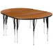 Flash Furniture XU-GRP-A3048CON-48-OAK-T-A-GG Table Set, 76W x 47.5D, 21-30" Height, Nylon Glides 1 image
