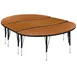 Flash Furniture XU-GRP-A3060CON-60-OAK-T-P-GG Emmy Table 2‑Piece Set, 86"W x 60"D, Height 16‑25", Top, Legs 1 image