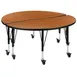 Flash Furniture XU-GRP-A48-HCIRC-OAK-T-P-CAS-GG Table 2Set, 47½" Oak Top, Height 17"‑25", Edge Locking Casters 1 image