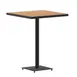 Flash Furniture XU-HW1045-3232-GG - 32" Bar Height Table, 40" H x 30-35" W/D, Teak Resin Top, Frame, Glides 1 image