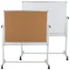 Flash Furniture YU-YCI-003-CK-GG Marker & Cork Board, 53" W x 62-1/2" H, White Aluminum Frame 1 image
