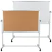 Flash Furniture YU-YCI-004-CK-GG Magnetic Marker & Cork Board, 62½" x 62¼" White Aluminum Frame 1 image