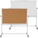 Flash Furniture YU-YCI-005-CK-GG Magnetic Cork Board, 64" x 64" White Powder‑Coated Metal Frame 1 image
