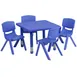 Flash Furniture YU-YCX-0023-2-SQR-TBL-BLUE-E-GG Activity Table Set, 24" with 4 Blue Chairs, 220 lb, Adjustable 1 image