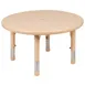 Flash Furniture YU-YCX-007-2-ROUND-TBL-NAT-GG Table, 33" Top, H 14.5"-23.75", 220 lb, Seats 4, Natural Finish 1 image
