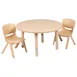 Flash Furniture YU-YCX-0073-2-ROUND-TBL-NAT-R-GG Set, 33" Round Adjustable, 220, 2 Chairs 10.5", 154 1 image