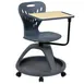 Flash Furniture YU-YCX-019-DG-GG Table & Chair Set, Gray Chair with 360° Tablet Rotation and Under‑Seat Storage 1 image