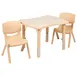 Flash Furniture YU-YCY-098-0032-RECT-TBL-NAT-GG Preschool Activity Table Set, Adjustable Height 26x22, 220 lb. Capacity, Natural 1 image
