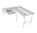 IMC Teddy ISDS-96-16 72"x96" Soiled Dishtable,Island / Corner - 16 Gauge S.Steel Top / Right-to-Left 1 image