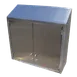 IMC Teddy OC-7215HS 72" Wall-Mounted Stainless Steel Cabinet, 15"D x 72"W x 36"H, 18/304 Stainless Steel, Hinged Doors, Adjustable Shelves 1 image