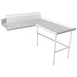 IMC Teddy SICD-108 60"x108" L-Shaped Clean Dishtable, Island Style/Corner - 14 Gauge / Left to Right 1 image