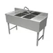 American Tables & Seating MET-UBS-246 Underbar Sink Units, 2 Compartment with 2 Drainboards 1 image