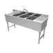 American Tables & Seating MET-UBS-358 Underbar Sink Units, 3 Compartment with 2 Drainboards 1 image