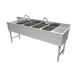 American Tables & Seating MET-UBS-470 Underbar Sink Units, 4 Compartment with 2 Drainboards 1 image