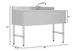 Koolmore SBR3B48-R-320 48" Underbar Sink Units, 3 Compartment with Right Drainboard 5 image