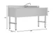 Koolmore SBR3B60-LR-320 60" Underbar Sink Units, Compartment with 2 Drainboards 7 image
