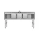 Koolmore SBR3B60-LR-320 60" Underbar Sink Units, Compartment with 2 Drainboards 4 image