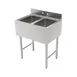 GSW USA SE10142DNB Underbar Sink Units, 2 Compartment without Drainboard 1 image