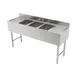 GSW USA SE10143D60B Underbar Sink Units, 3 Compartment with 2 Drainboards 1 image