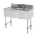 Steel Works SWBAR2B36-L 36" Underbar Sink Units, 2 Compartment with Left Drainboard 1 image