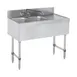 Steel Works SWBAR2B36-R 36" Underbar Sink Units, 2 Compartment with Right Drainboard 1 image