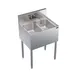 Krowne KR19-22C 24" 2 Compartment Underbar Sink w/ Splash-Mount Faucet, No Drainboards 1 image
