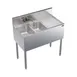 Krowne KR19-32L 36" 2 Compartment Underbar Sink w/ 1 Right Drainboard, Splash-Mount Faucet 1 image
