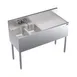 Krowne KR19-42L 48" 2 Compartment Underbar Sink w/ 1 Right Drainboard, Splash-Mount Faucet 1 image
