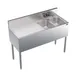 Krowne KR19-42R 48" 2 Compartment Underbar Sink w/ 1 Left Drainboard, Splash-Mount Faucet 1 image