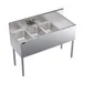 Krowne KR19-43L 48" 3 Compartment Underbar Sink w/ 1 Right Drainboard, Splash-Mount Faucet 1 image