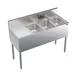 Krowne KR19-43R 48" 3 Compartment Underbar Sink w/ 1 Left Drainboard, Splash-Mount Faucet 1 image