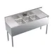 Krowne KR19-53C 60" 3 Compartment Underbar Sink w/ 2 Drainboards, Splash-Mount Faucet 1 image