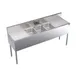 Krowne KR19-63C 72" 3 Compartment Underbar Sink w/ 2 Drainboards, Splash-Mount Faucet 1 image