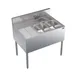 Krowne KR24-32R 36" 2 Compartment Underbar Sink w/ 1 Left Drainboard, Deck-Mount Faucet 1 image